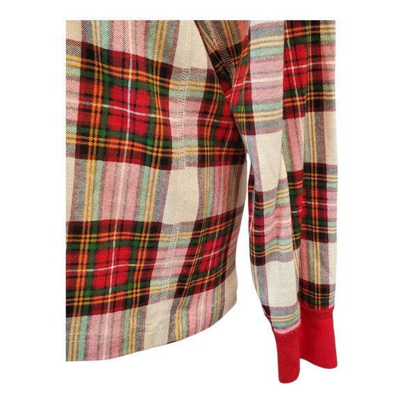 HANNA ANDERSSON SZ L Unisex Adult Holiday Plaid Long John Pajama Top - Picture 4 of 11